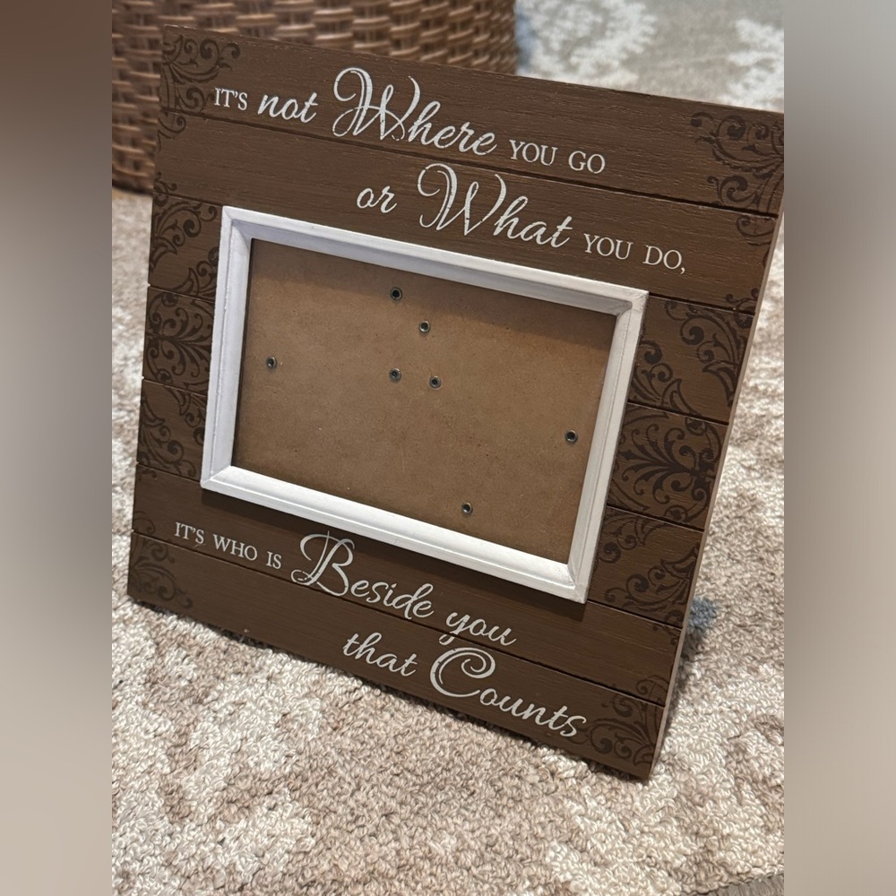 Brown and White Inspirational Photo Frame⭐️